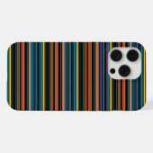 Zwarte blauwe strepen leuk iPhone hoesje (Achterkant horizontaal)