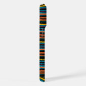 Zwarte blauwe strepen leuk iPhone hoesje (Rechterkant)