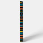 Zwarte blauwe strepen leuk iPhone hoesje (Linkerkant)