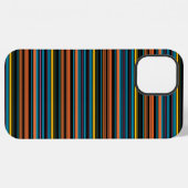 Zwarte blauwe strepen leuk iPhone hoesje (Achterkant horizontaal)