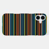 Zwarte blauwe strepen leuk iPhone hoesje (Achterkant horizontaal)