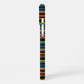 Zwarte blauwe strepen leuk iPhone hoesje (Linkerkant)