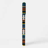 Zwarte blauwe strepen leuk iPhone hoesje (Rechterkant)