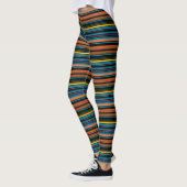 Zwarte blauwe strepen leuk leggings (Links)