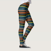 Zwarte blauwe strepen leuk leggings (Rechts)