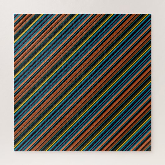Zwarte blauwe strepen leuk legpuzzel (Verticaal)