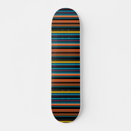 Zwarte blauwe strepen leuk persoonlijk skateboard (Voorkant)