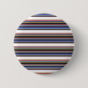 Zwarte blauwe strepen leuk ronde button 5,7 cm