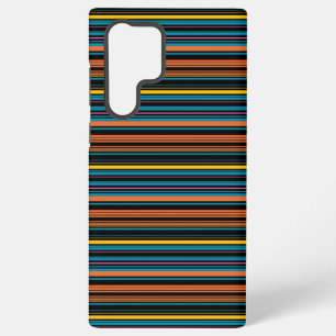 Zwarte blauwe strepen leuk samsung galaxy hoesje