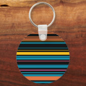 Zwarte blauwe strepen leuk sleutelhanger (Voorkant)