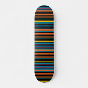 Zwarte blauwe strepen persoonlijk skateboard