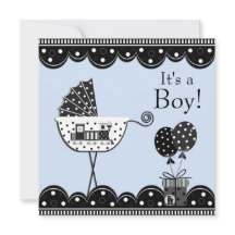 Zwarte Blauwe Trein Baby Jongen Shower