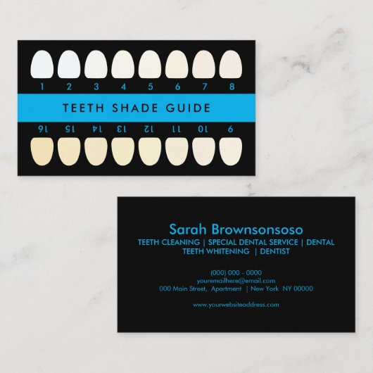 Zwarte blauwe twitsergids visitekaartje (Voorkant / Achterkant)