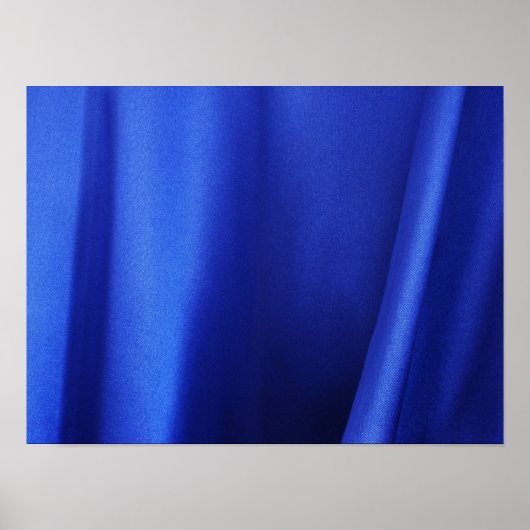 Zwarte Blauwe Zijde Abstract Poster (Voorkant)