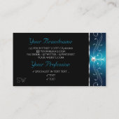 Zwarte Blauwgroen Blauwe Kieuwen Zwaardjuwelen Ini Visitekaartje (Achterkant)