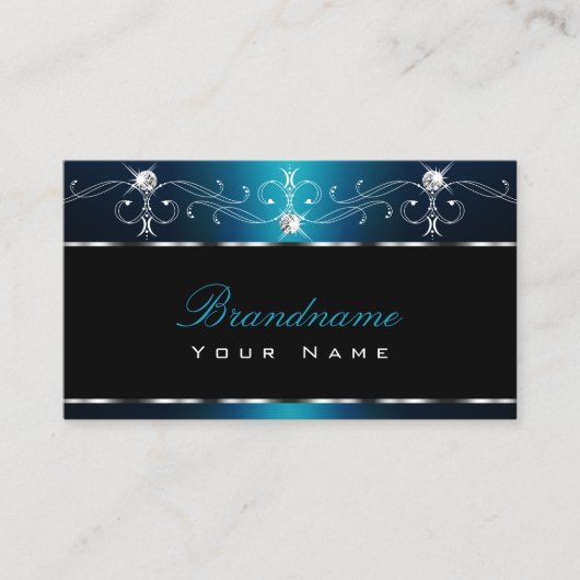 Zwarte Blauwgroen Blauwe Kieuwen Zwaardjuwelen Orn Visitekaartje (Voorkant)