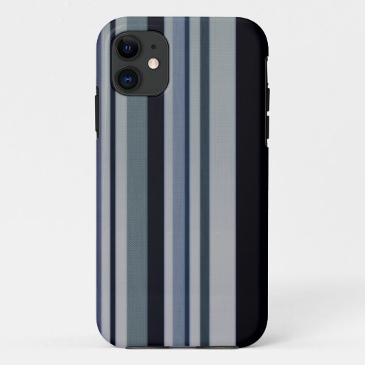 zwarte blauwpatroonstrips iPhone draagtas Case-Mate iPhone Case (Achterkant)