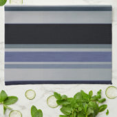 zwarte blauwpatroonstrips keukenhanddoek (Gevouwen)