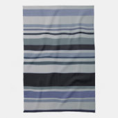 zwarte blauwpatroonstrips keukenhanddoek (Verticaal)