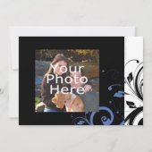 Zwarte Blijvende Maagdenpalm Korenbloem Blauw Bloe Save The Date (Achterkant)