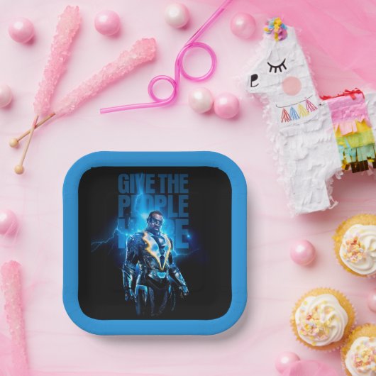 Zwarte bliksem - geef de mensen hoop papieren bordje (Feest)