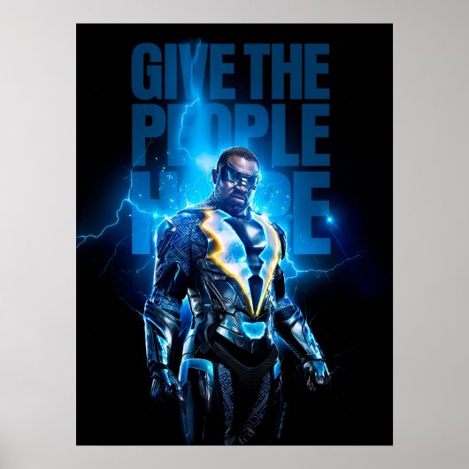 Zwarte bliksem - geef de mensen hoop poster (Voorkant)