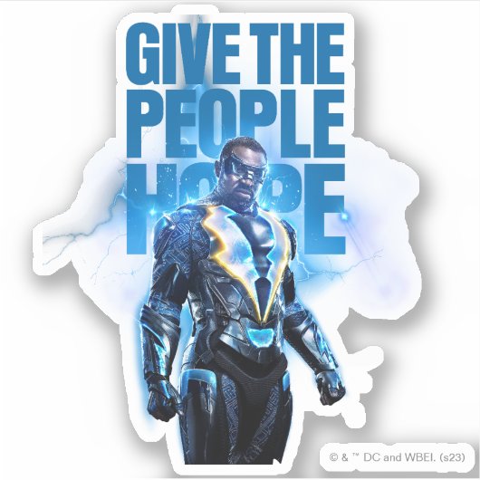 Zwarte bliksem - geef de mensen hoop sticker (Voorkant)