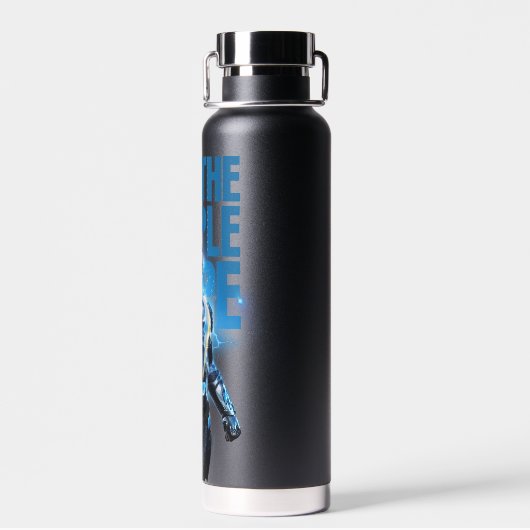 Zwarte bliksem - geef de mensen hoop waterfles (Achterkant)