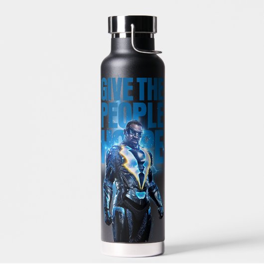 Zwarte bliksem - geef de mensen hoop waterfles (Links)