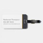 Zwarte bliksemillustratie bagagelabel (Achterkant horizontaal)