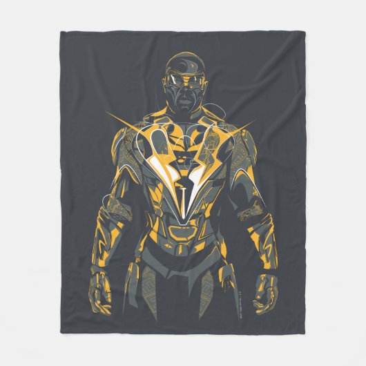 Zwarte bliksemillustratie fleece deken (Voorkant)