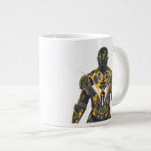 Zwarte bliksemillustratie grote koffiekop (Voorkant rechts)