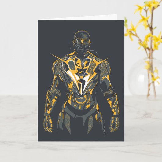 Zwarte bliksemillustratie kaart (Gele Bloem)