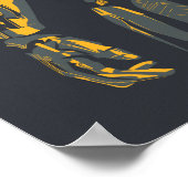 Zwarte bliksemillustratie poster (Hoek)