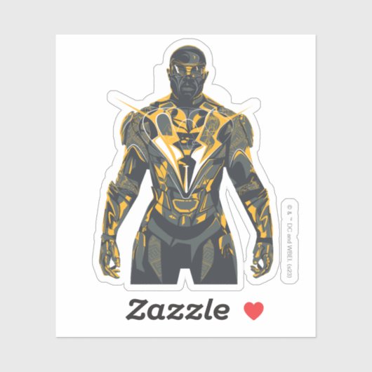 Zwarte bliksemillustratie sticker (Vel)