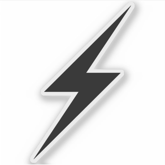 zwarte bliksemschicht van anarchie sticker (Voorkant)