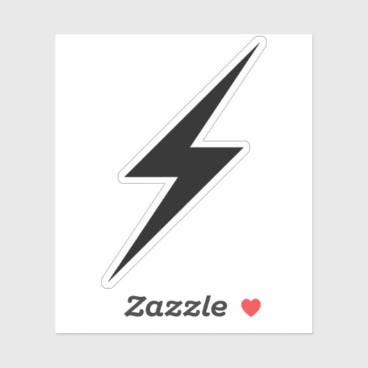 zwarte bliksemschicht van anarchie sticker (Vel)