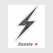 Zwarte bliksemschicht van anarchie () sticker (Vel)