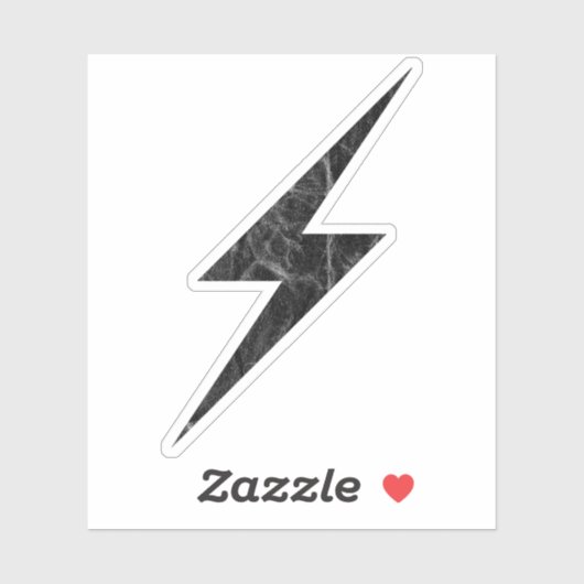 Zwarte bliksemschicht van anarchie () sticker (Vel)