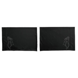 Zwarte Blinky Bat omlijnd Kussensloop set