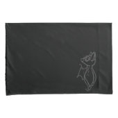 Zwarte Blinky Bat omlijnd Kussensloop set (Voorkant-Rechts)