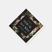 Zwarte Bloem Bruidsdouche | Boho Chic Elegant Servet (Hoek)
