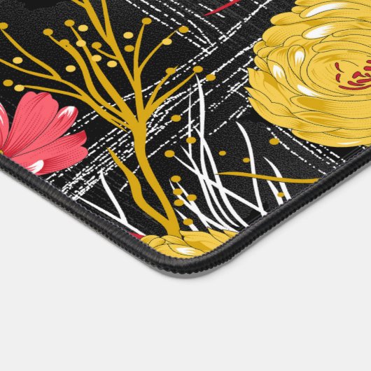 Zwarte bloem bureaumat (Hoek)