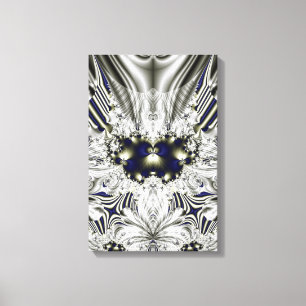Zwarte Bloem Canvas Afdruk