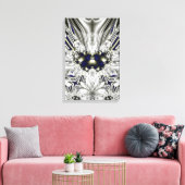 Zwarte Bloem Canvas Afdruk (Insitu (Woonkamer))