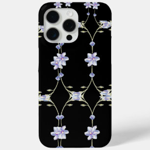 Zwarte bloem iPhone 15 pro max hoesje