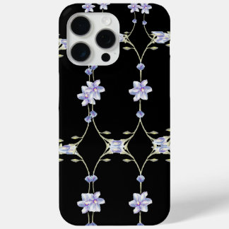 Zwarte bloem iPhone 15 pro max hoesje