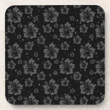 Zwarte bloem illustratie op zwarte achtergrond