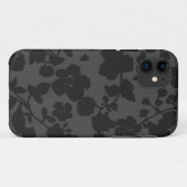 Zwarte bloem iPhone 5S hoesje (Achterkant (horizontaal))