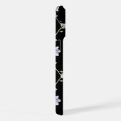 Zwarte bloem iPhone hoesje (Rechterkant)